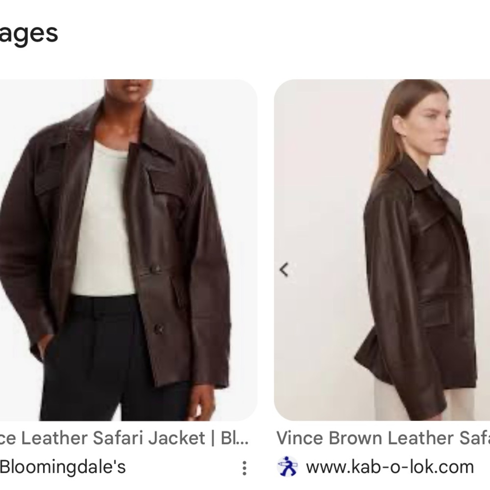 Vince leather Safari jacket